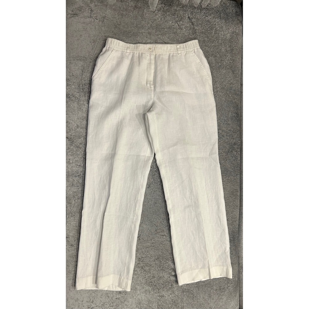 JM Collection Womens 100% Linen, wide Leg, Lined Pants Size 6